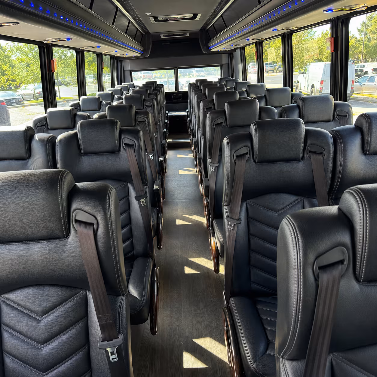 castle rock 25 passenger minibus interior