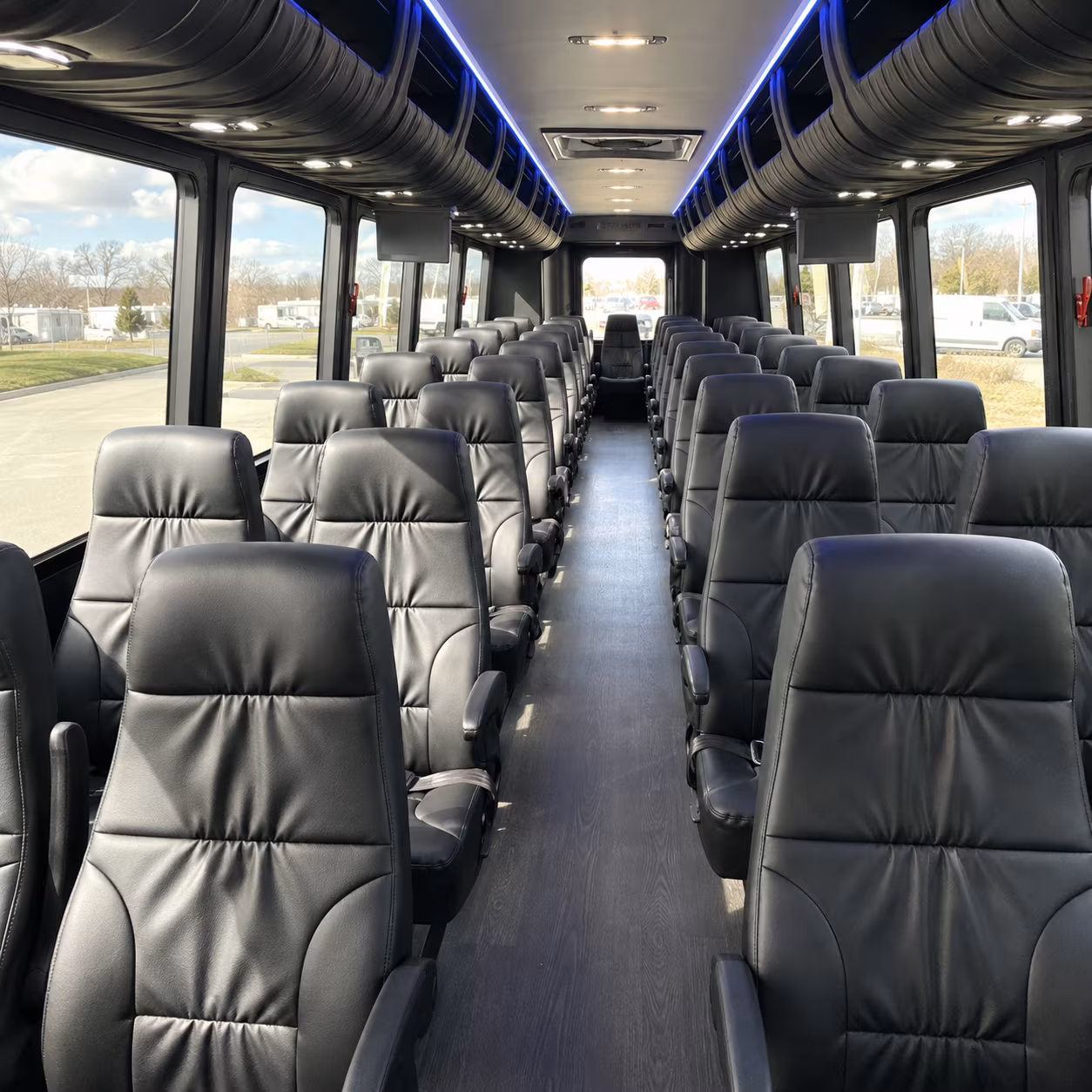 castle rock 28 passenger minibus interior