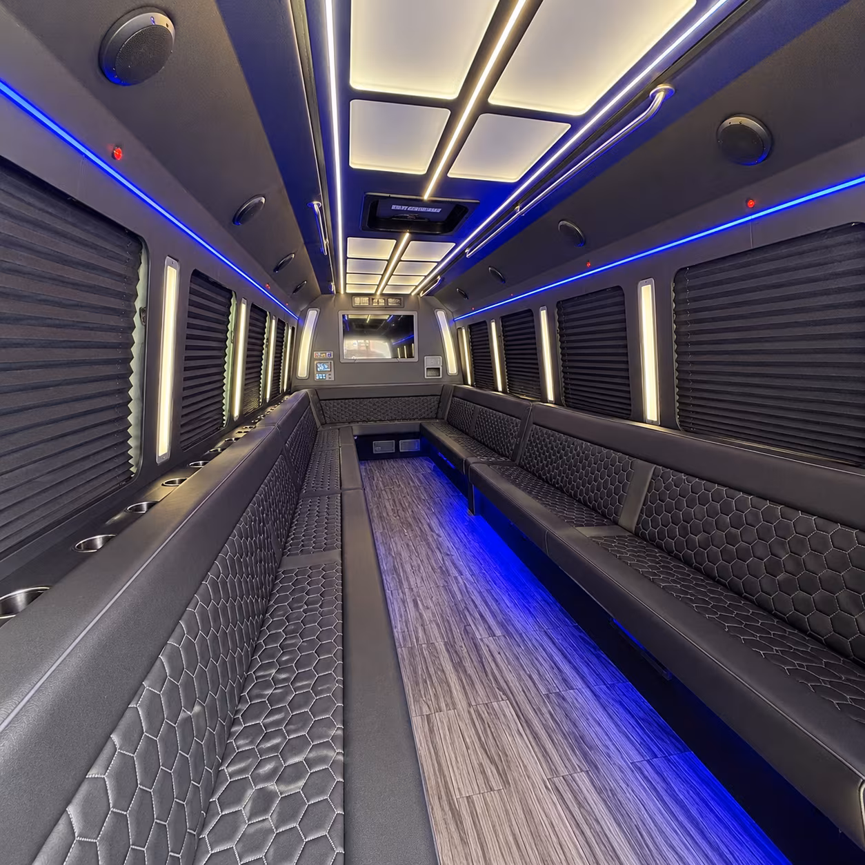 castle rock 30 passenger party bus interior