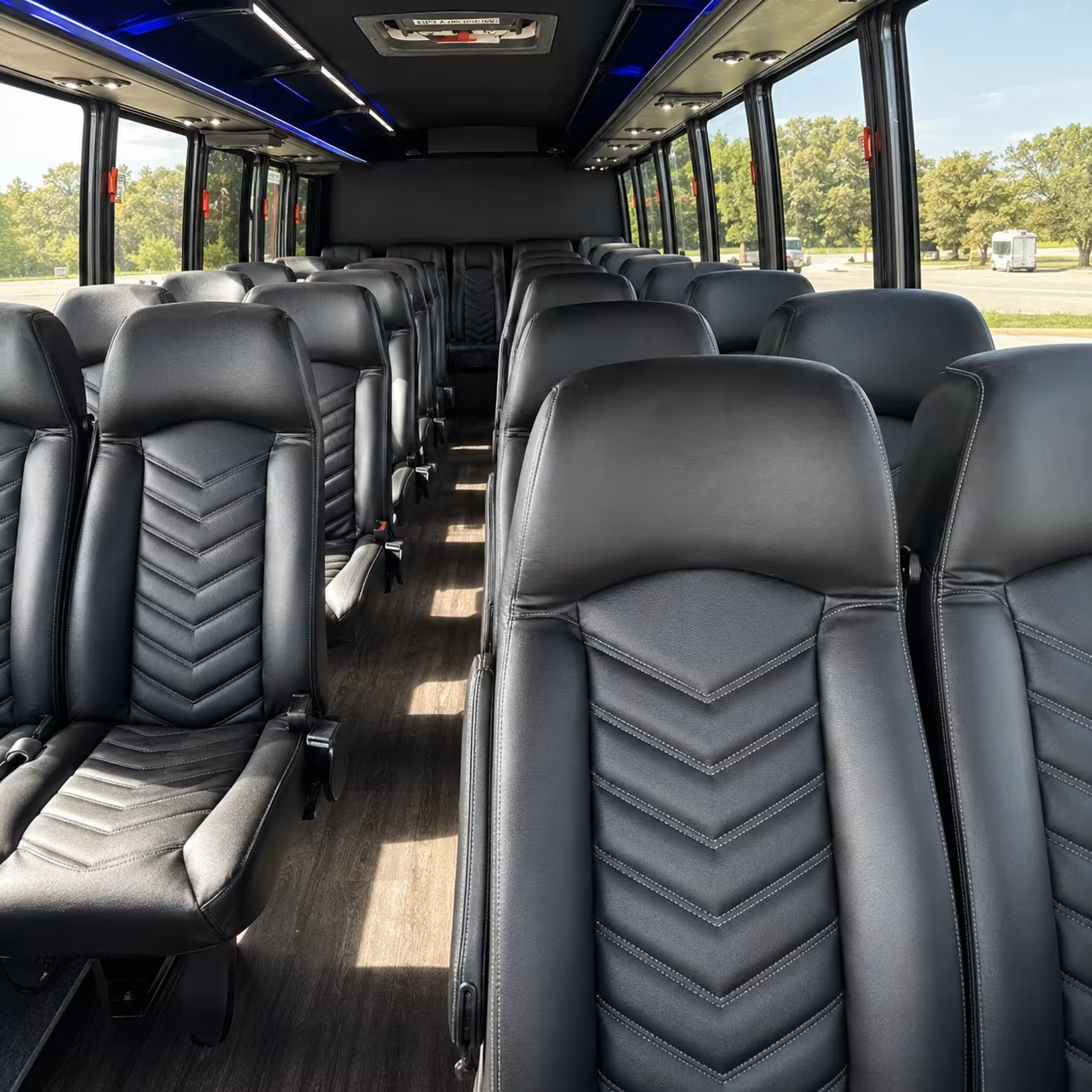 castle rock 35 passenger minibus inside