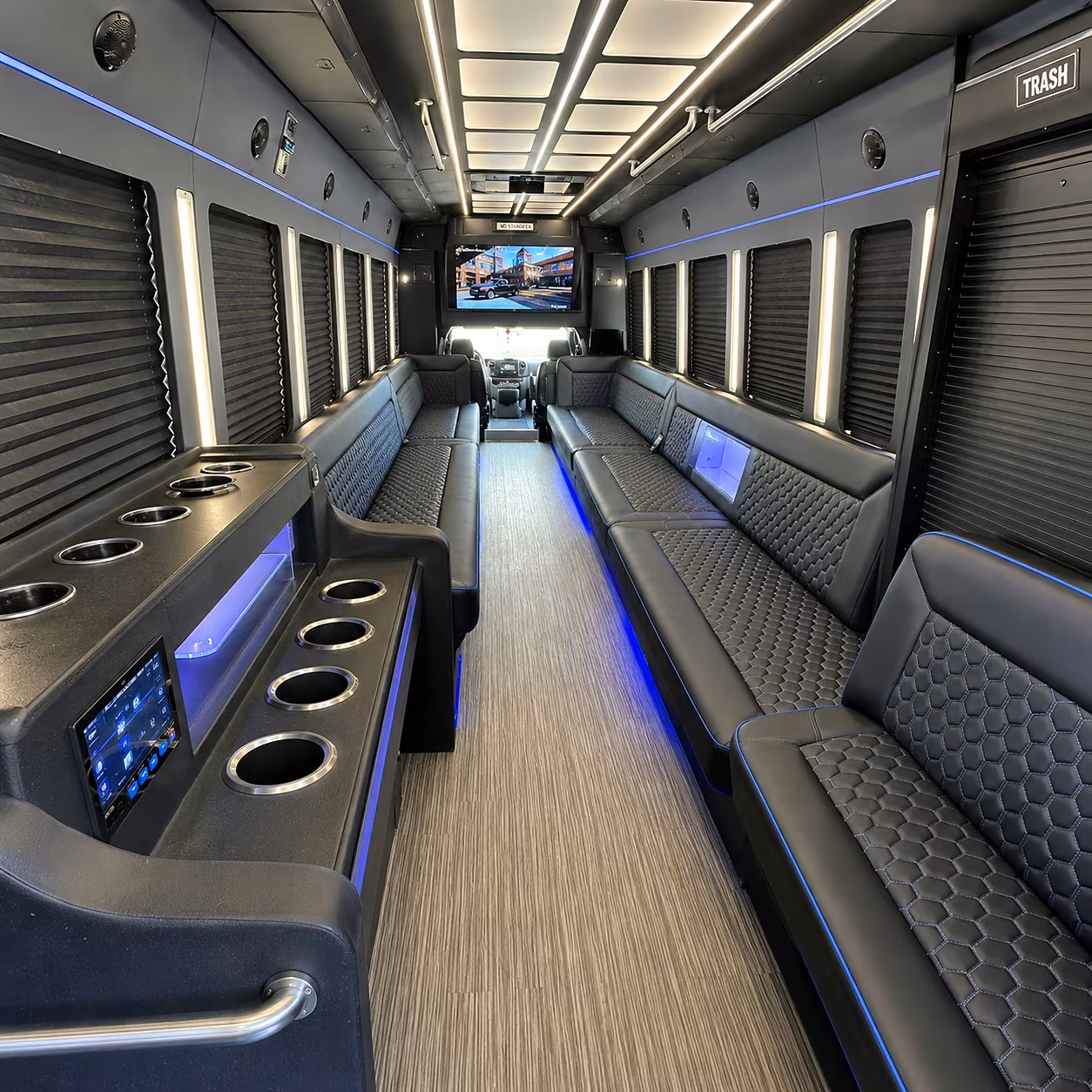 castle rock party bus interior